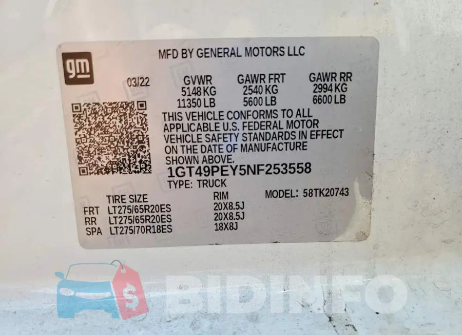 1GT49PEY5NF253558 Photo# 12