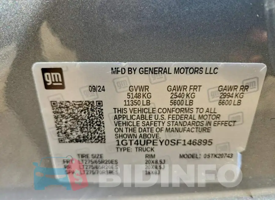 1GT4UPEY0SF146895 Photo# 12