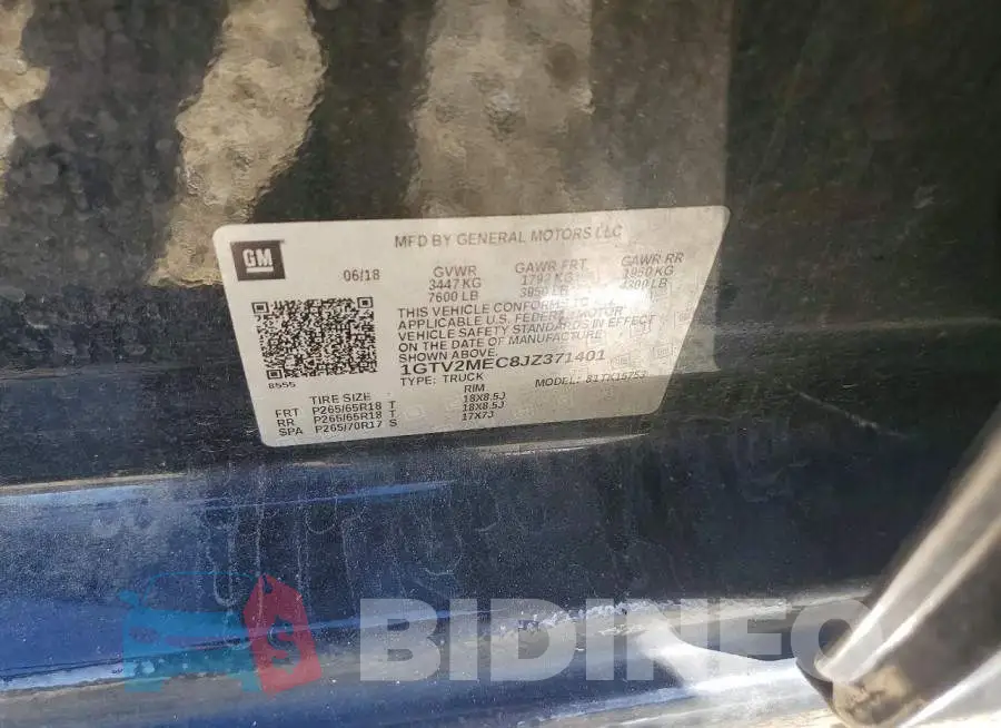 1GTV2MEC8JZ371401 Photo# 12