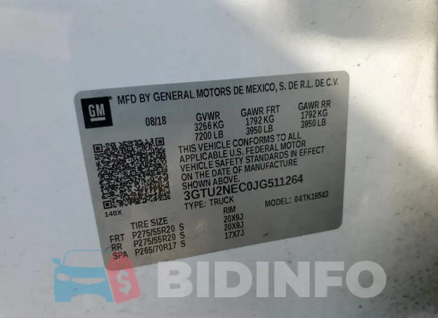 3GTU2NEC0JG511264 Photo# 12