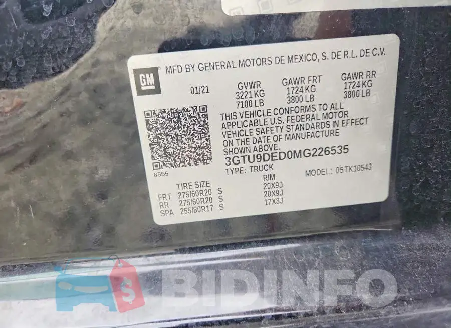 3GTU9DED0MG226535 Photo# 12