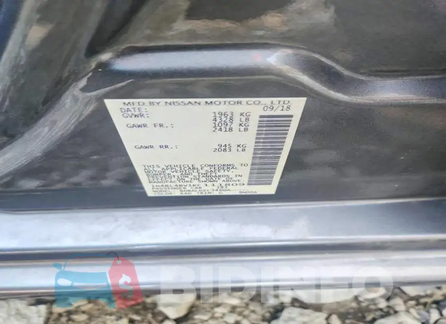 1N4BL4BV1KC111809 Photo# 12