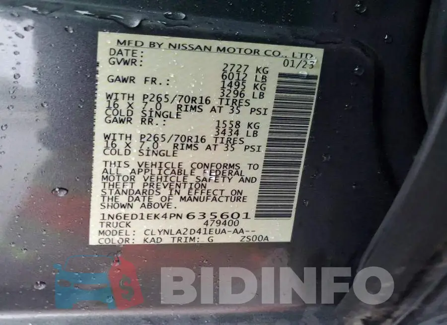 1N6ED1EK4PN635601 Photo# 12