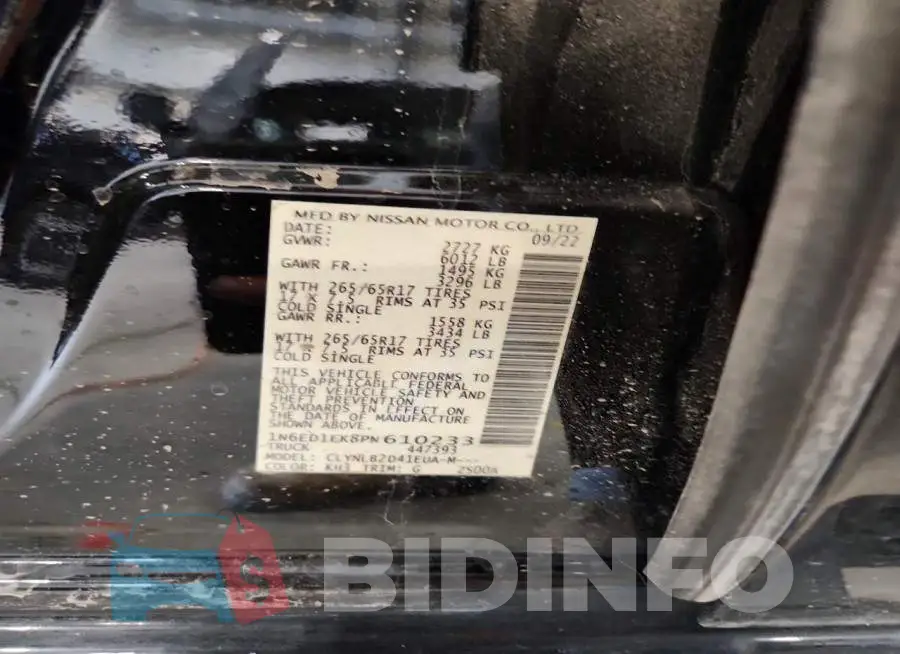 1N6ED1EK8PN610233 Photo# 13