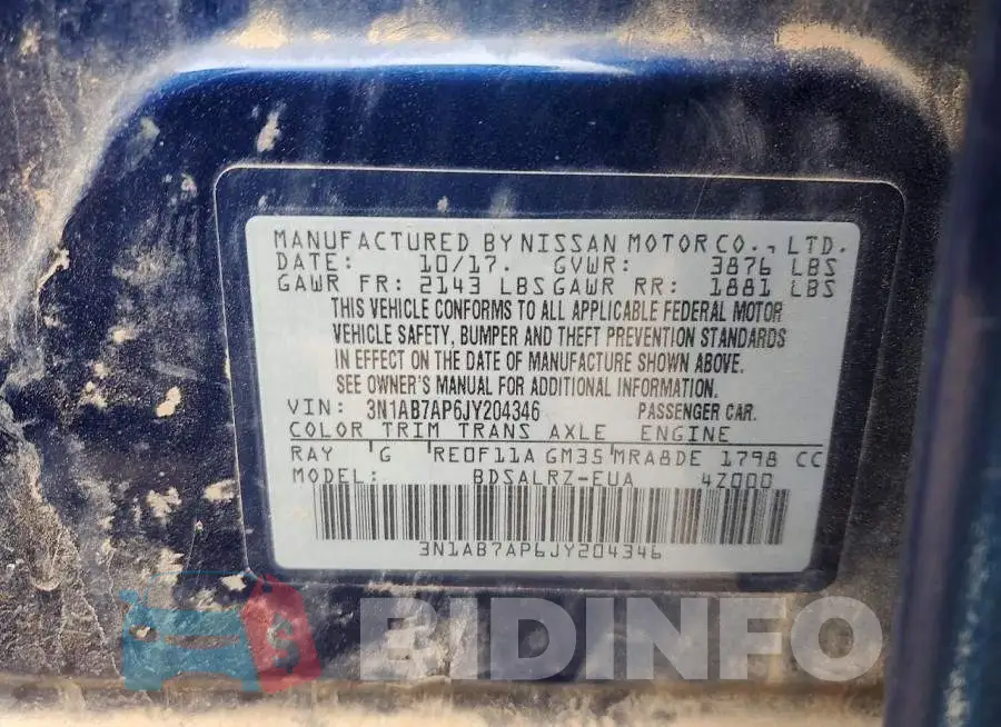 3N1AB7AP6JY204346 Photo# 12