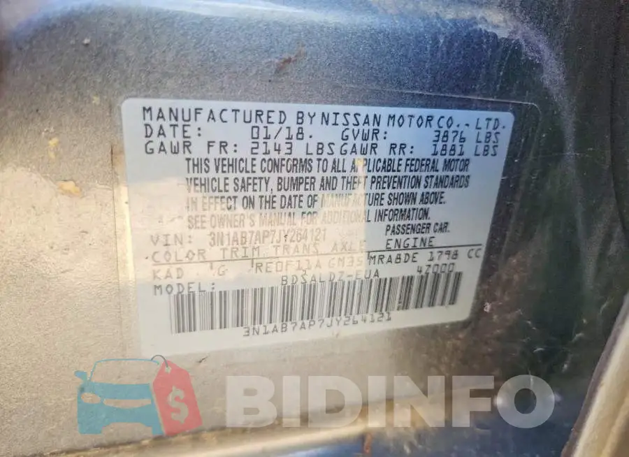 3N1AB7AP7JY264121 Photo# 12