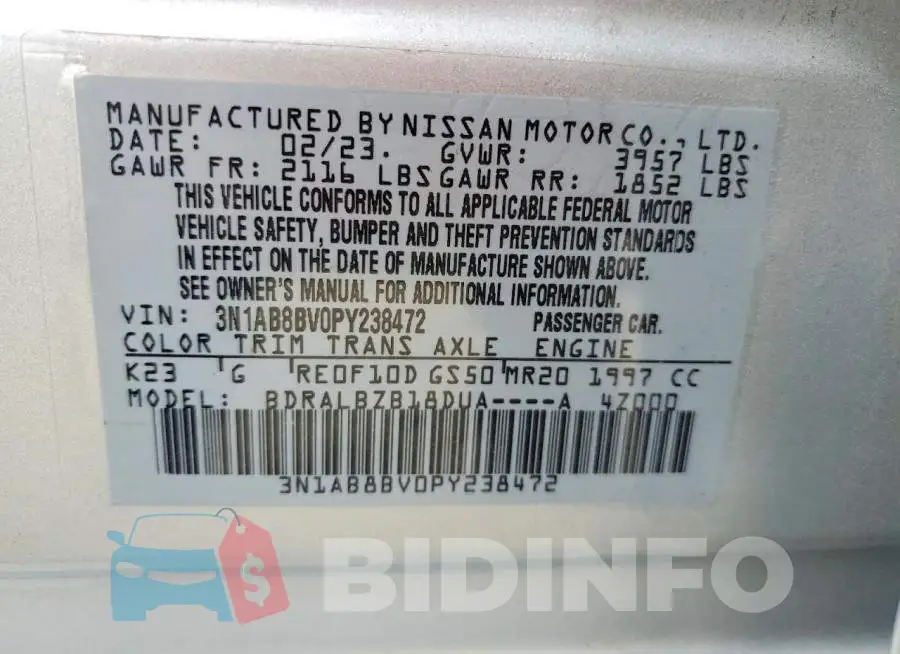 3N1AB8BV0PY238472 Photo# 12