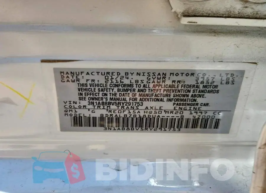3N1AB8BV5RY291753 Photo# 12