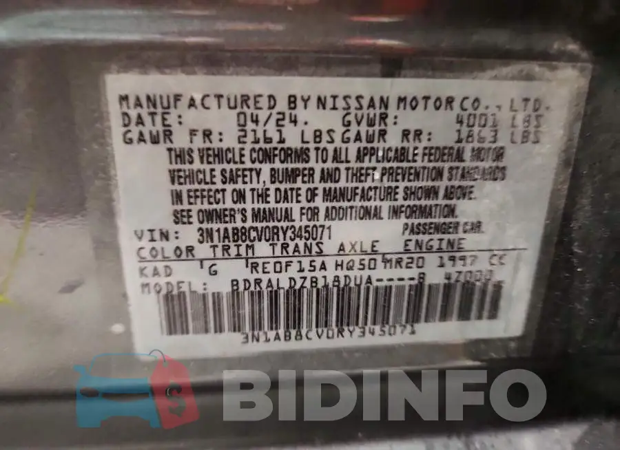 3N1AB8CV0RY345071 Photo# 12