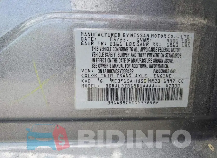 3N1AB8CV0SY338482 Photo# 12
