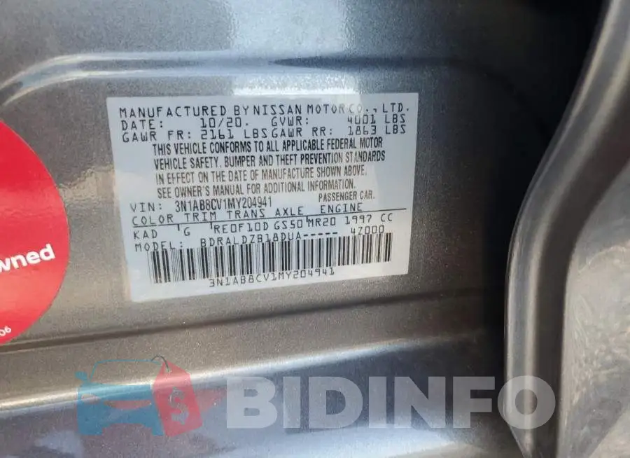3N1AB8CV1MY204941 Photo# 12