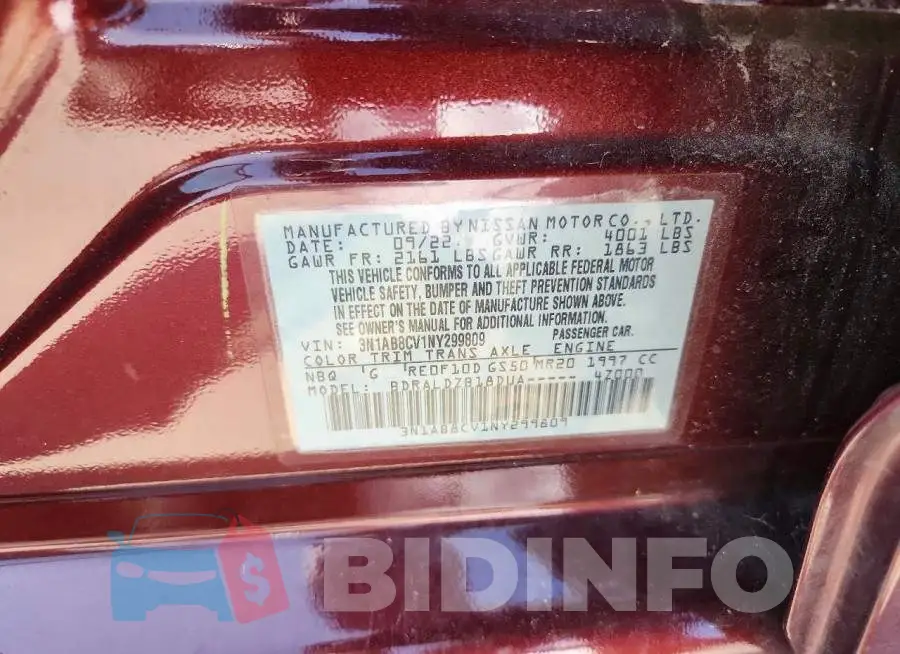 3N1AB8CV1NY299809 Photo# 12