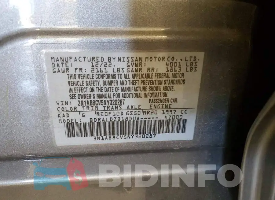 3N1AB8CV5NY320287 Photo# 12