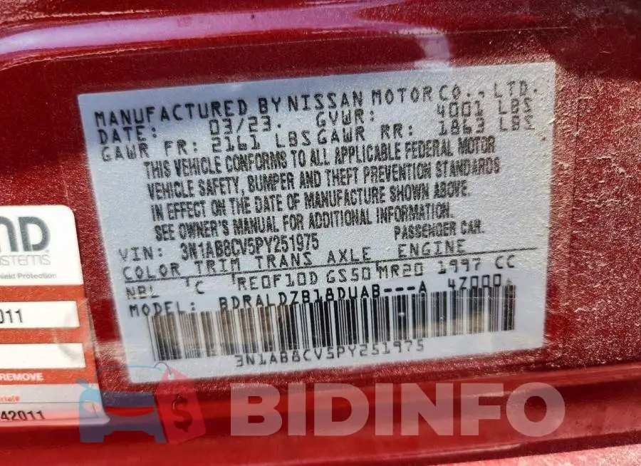 3N1AB8CV5PY251975 Photo# 12