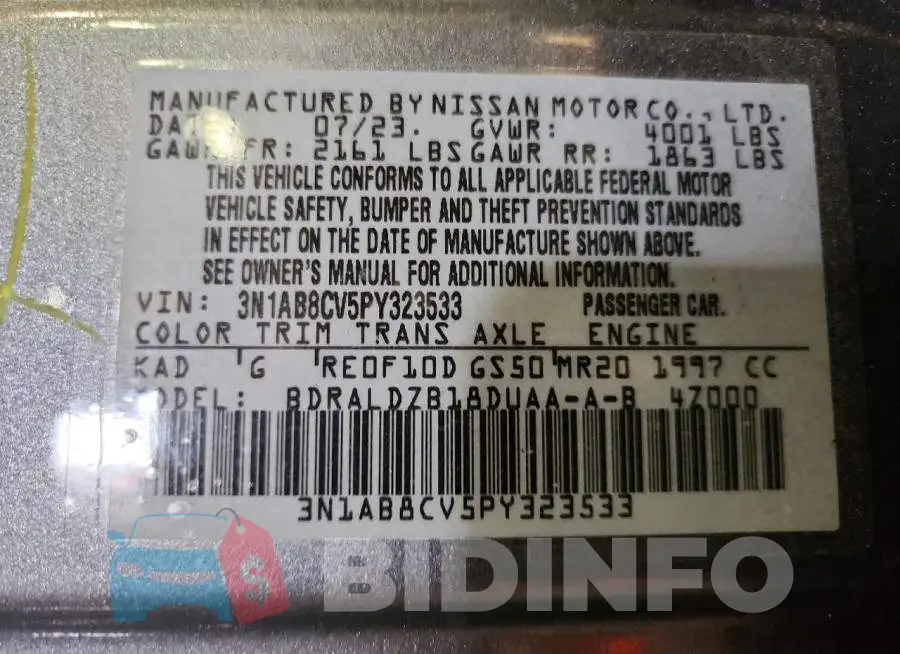 3N1AB8CV5PY323533 Photo# 12
