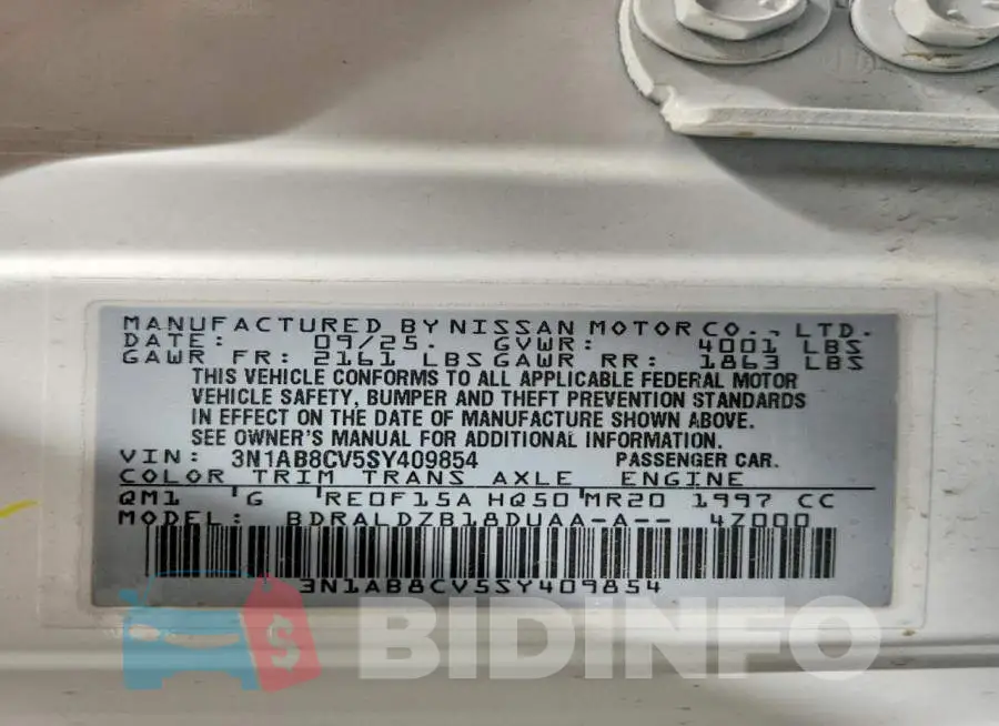 3N1AB8CV5SY409854 Photo# 13