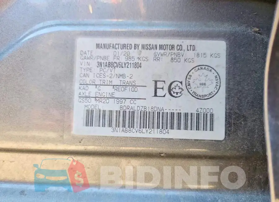 3N1AB8CV6LY211804 Photo# 13