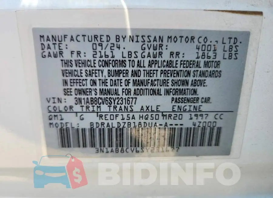 3N1AB8CV6SY231677 Photo# 12