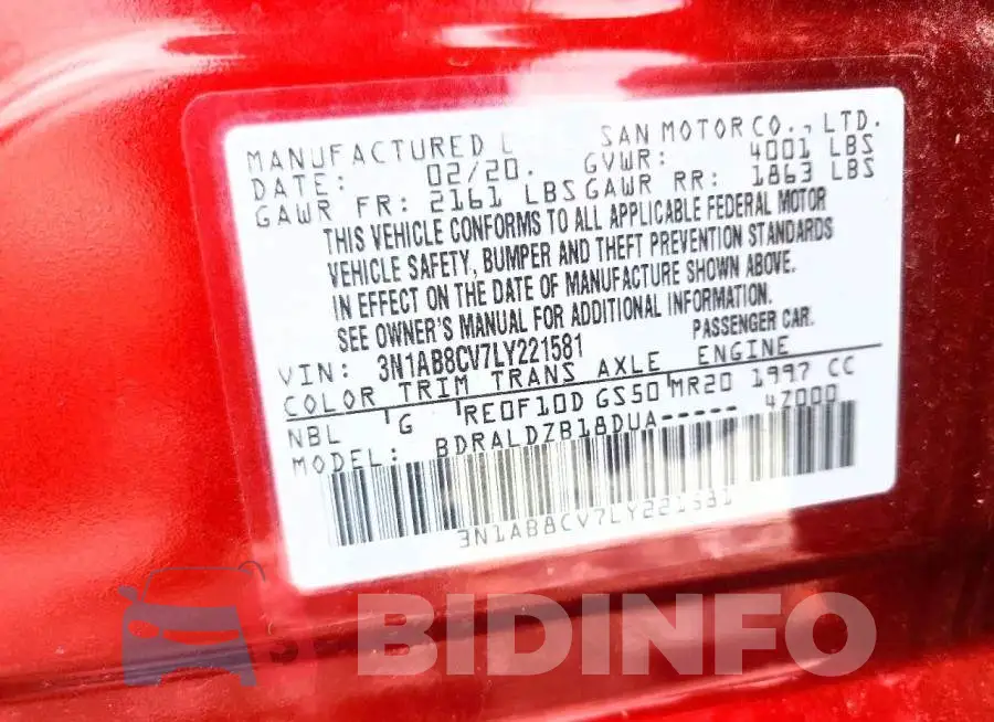3N1AB8CV7LY221581 Photo# 12