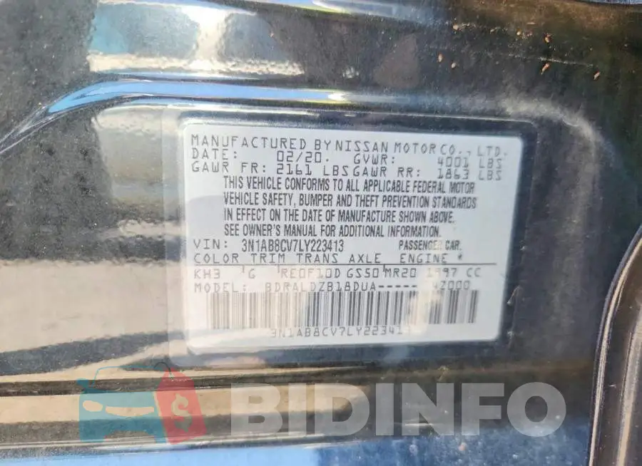 3N1AB8CV7LY223413 Photo# 12