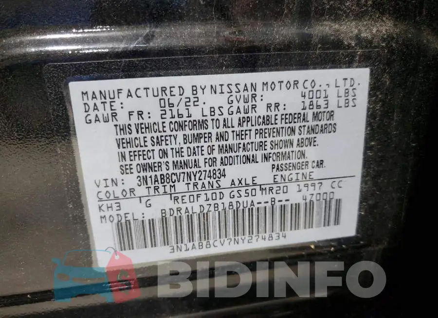 3N1AB8CV7NY274834 Photo# 12