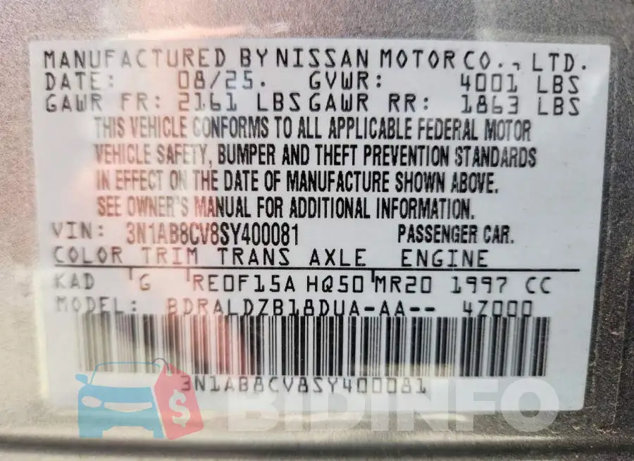3N1AB8CV8SY400081 Photo# 12