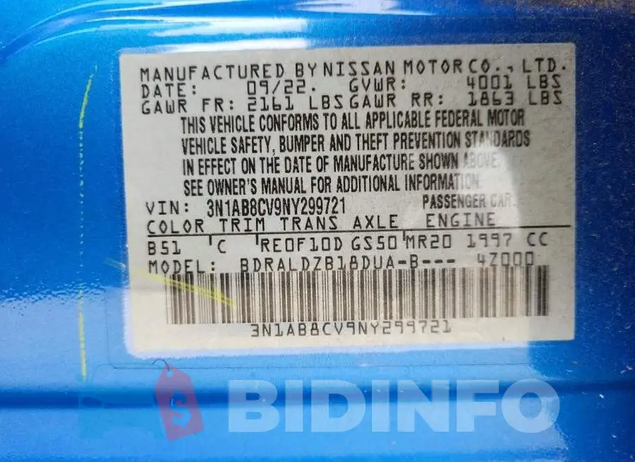 3N1AB8CV9NY299721 Photo# 12