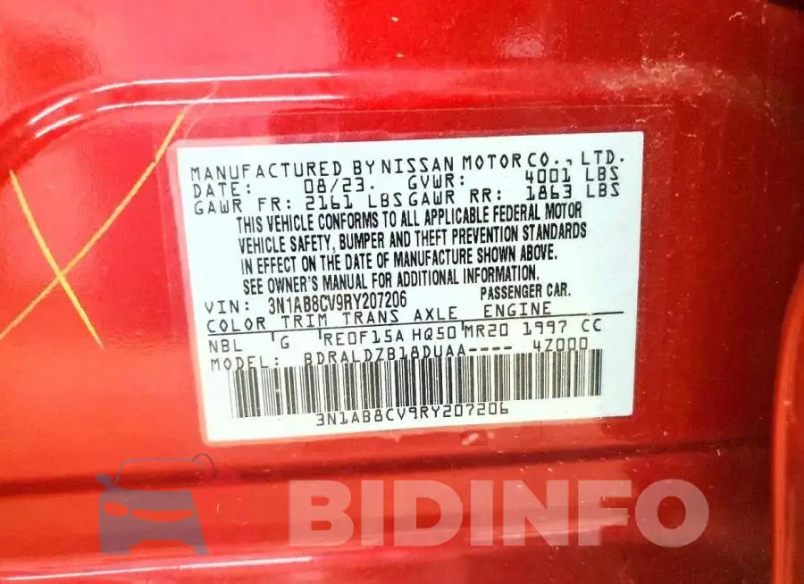3N1AB8CV9RY207206 Photo# 12