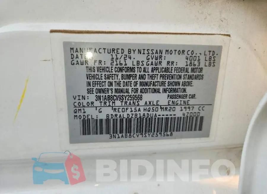 3N1AB8CV9SY259568 Photo# 12