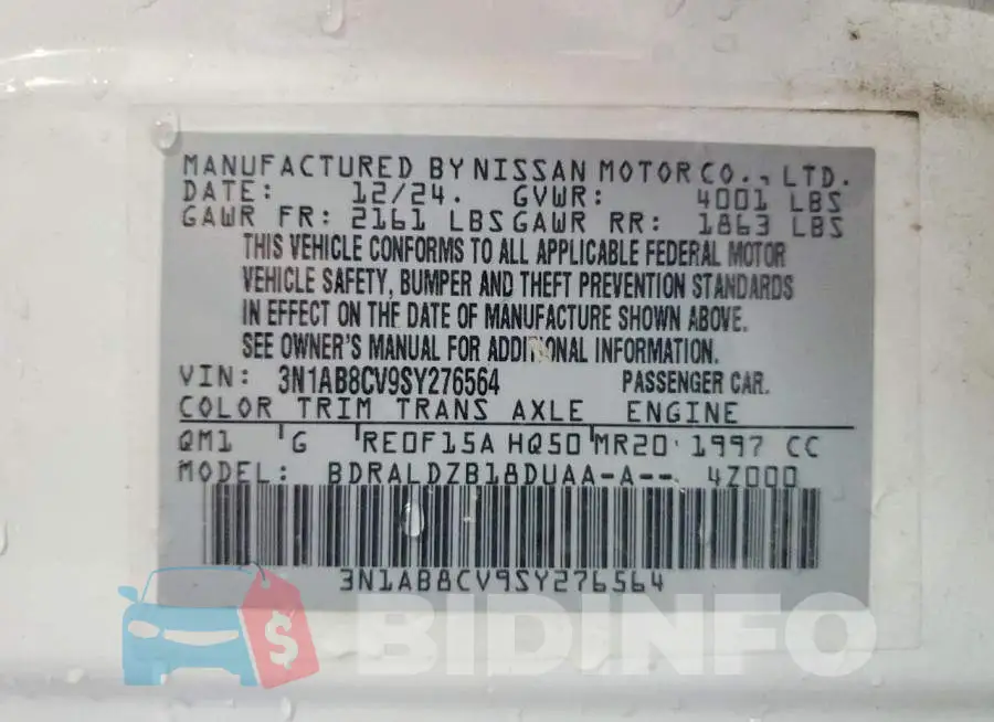 3N1AB8CV9SY276564 Photo# 12