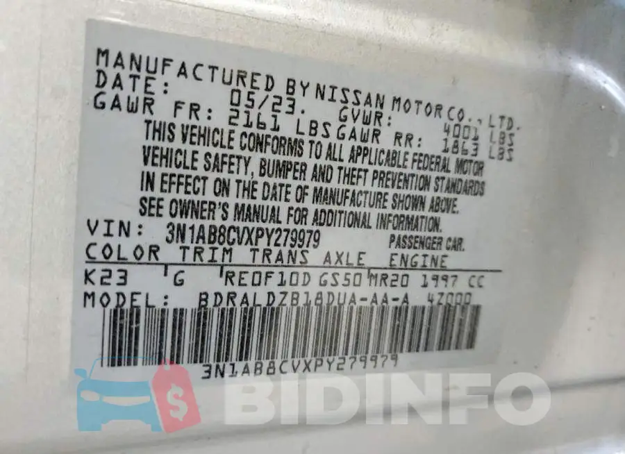 3N1AB8CVXPY279979 Photo# 12