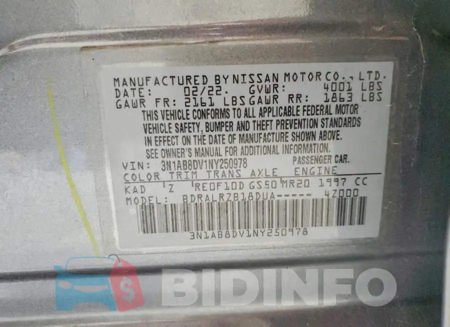 3N1AB8DV1NY250978 Photo# 12