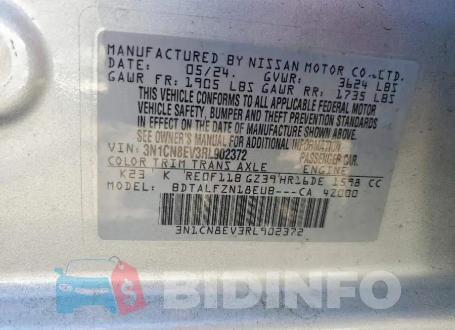 3N1CN8EV3RL902372 Photo# 12