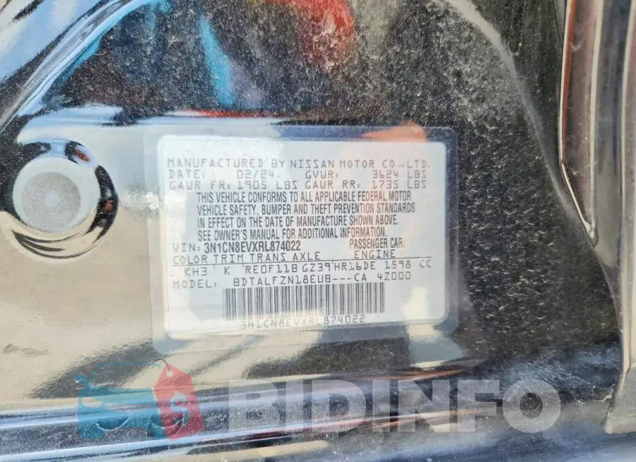 3N1CN8EVXRL874022 Photo# 12