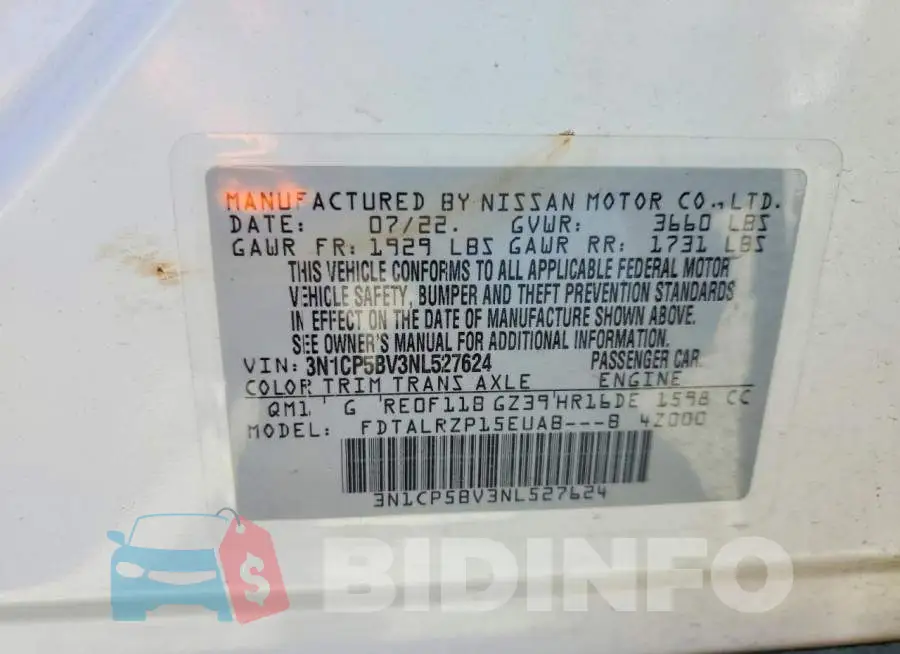 3N1CP5BV3NL527624 Photo# 13
