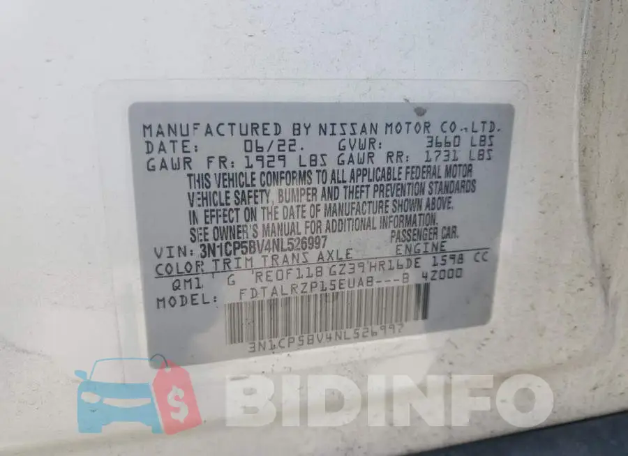 3N1CP5BV4NL526997 Photo# 13