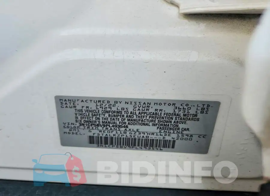 3N1CP5BV9PL493546 Photo# 14