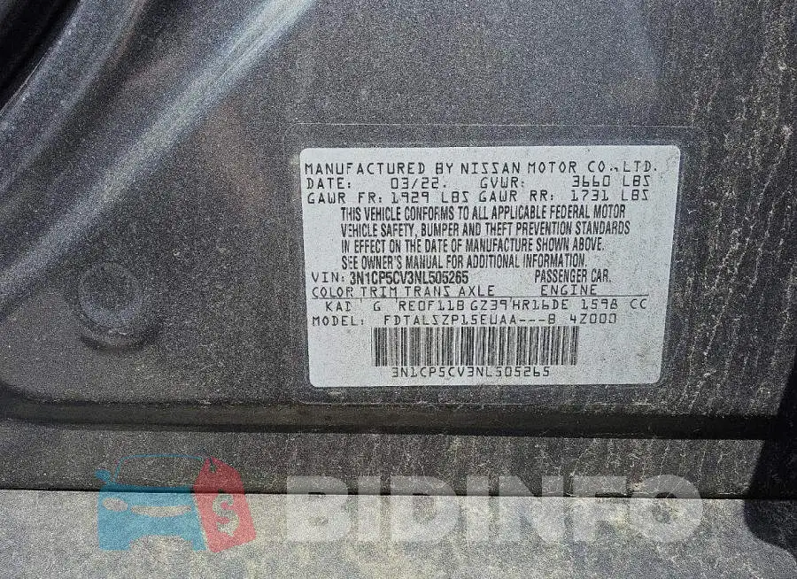 3N1CP5CV3NL505265 Photo# 5
