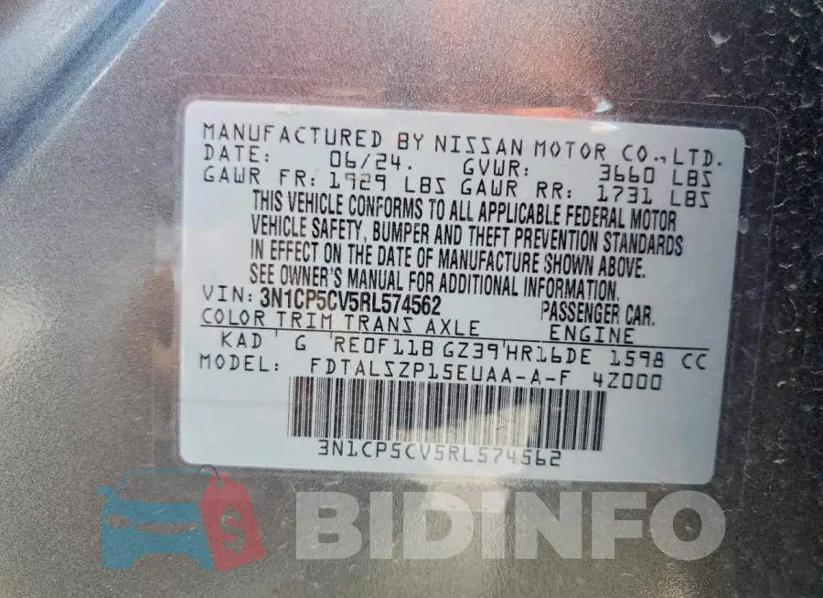 3N1CP5CV5RL574562 Photo# 12