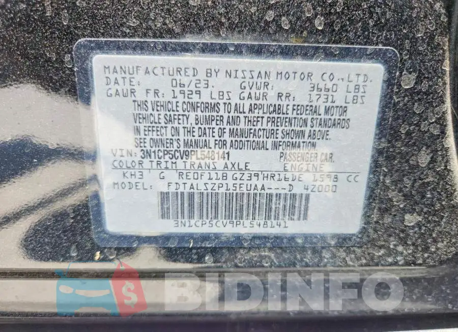 3N1CP5CV9PL548141 Photo# 14