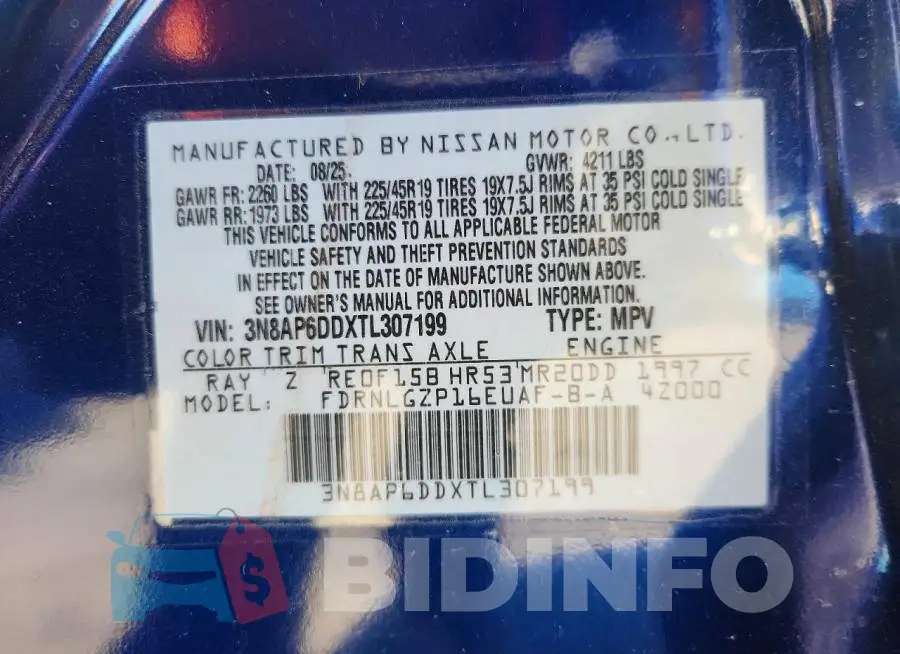 3N8AP6DDXTL307199 Photo# 13