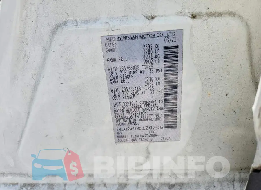 5N1AZ2AS7MC120206 Photo# 13