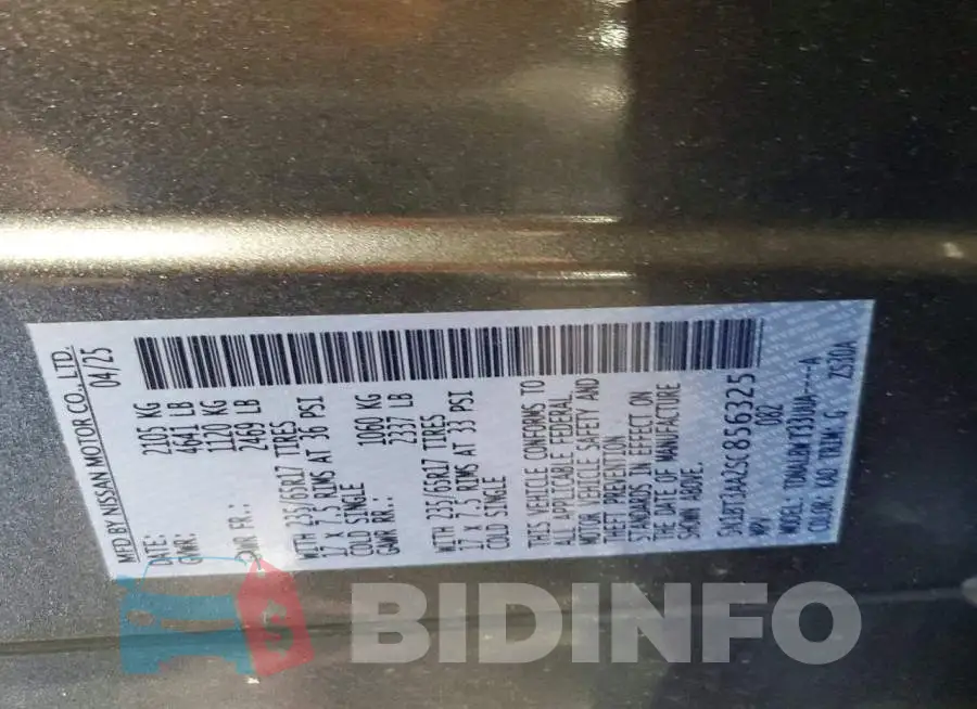 5N1BT3AA2SC856325 Photo# 14