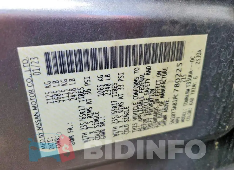 5N1BT3AB1PC780225 Photo# 13