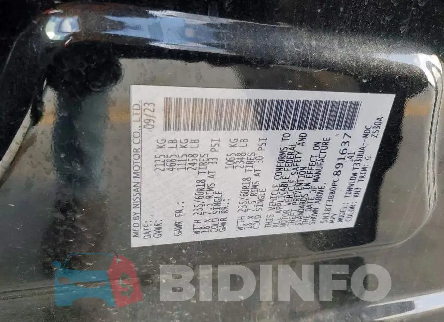 5N1BT3BB0PC891637 Photo# 13