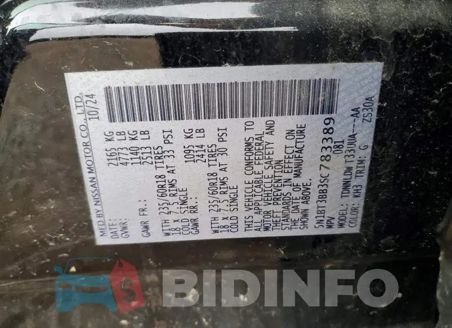 5N1BT3BB3SC783389 Photo# 13