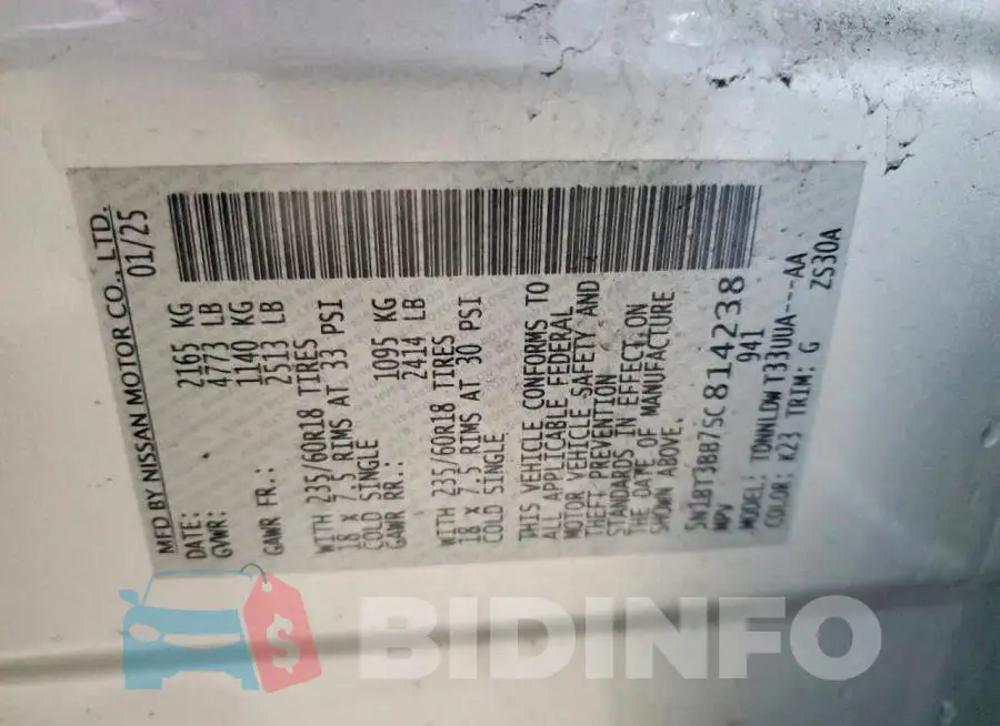5N1BT3BB7SC814238 Photo# 13
