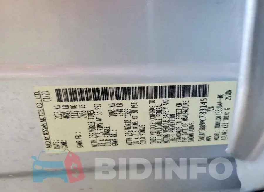 5N1BT3BB9PC783145 Photo# 12