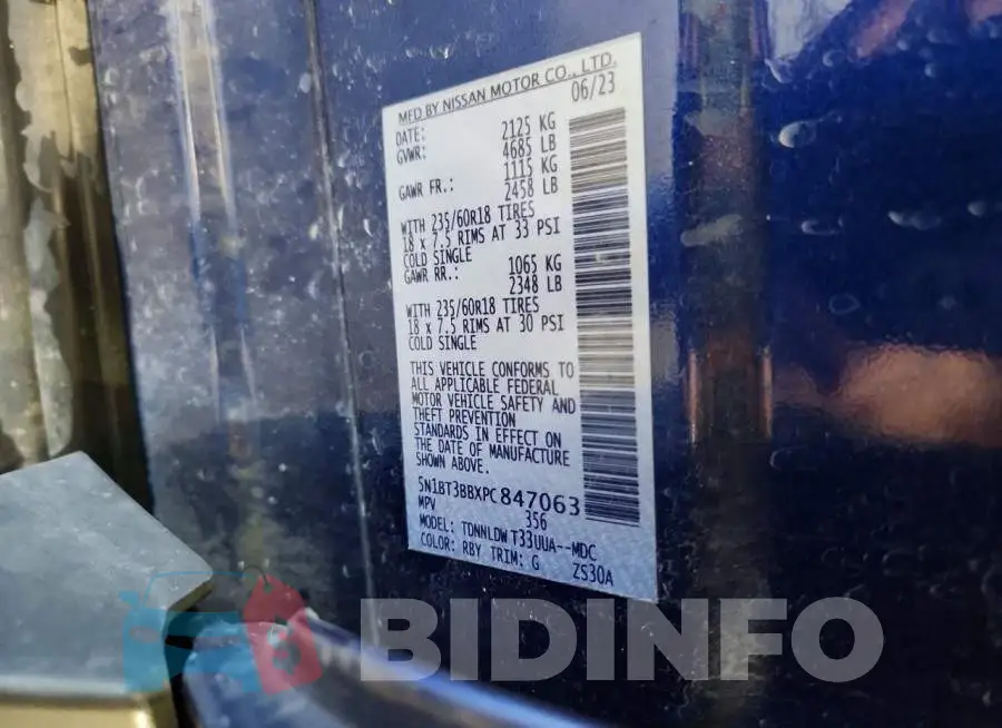 5N1BT3BBXPC847063 Photo# 13