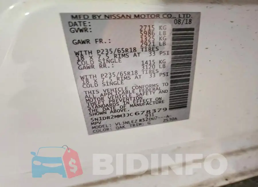5N1DR2MM3JC678379 Photo# 14